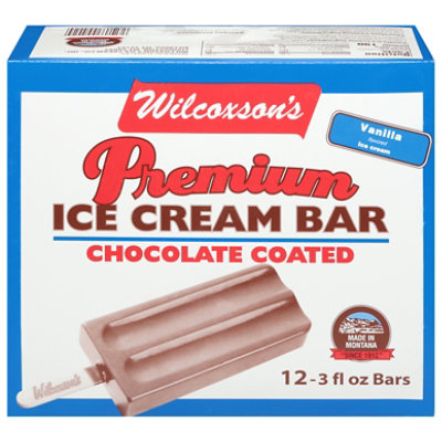 Wilcoxson's Premium Vanilla Chocolate Coated Ice Cream Bar - 12