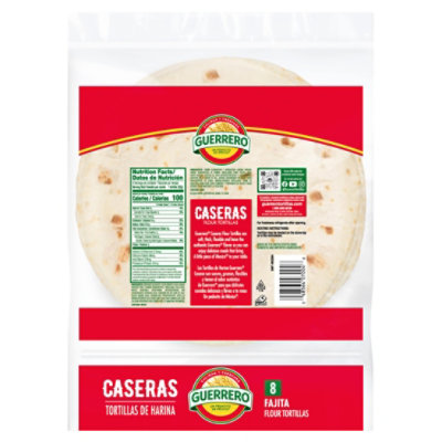 Guerrero Tortillas Flour Fajita De Harina Caseras Bag 8 Count - 9 Oz - Image 2