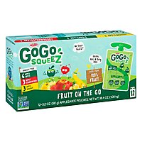 GoGo squeeZ Applesauce Variety Pack Apple Banana Strawberry - 12-3.2 Oz - Image 1