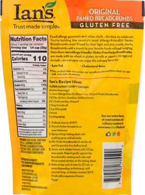 Ians Bread Crumbs Original Panko Gluten Free - 7 Oz - Image 6
