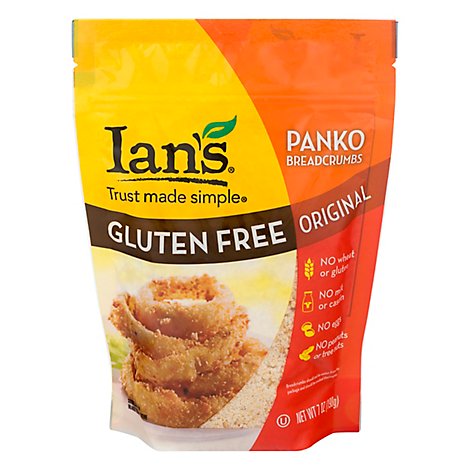 Ians Bread Crumbs Original Panko Gluten Free - 7 Oz