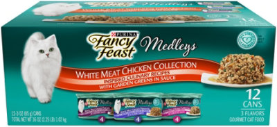 Fancy Feast Medleys White Meat Chicken Tuscany Cat Wet Food - 12-3 Oz - Image 1