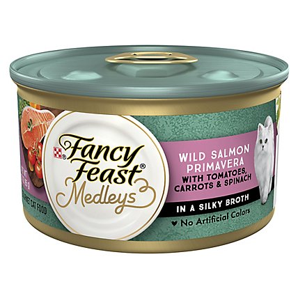 Purina Fancy Feast Medleys Wild Salmon Wet Cat Food - 3 Oz - Image 1