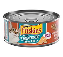 Friskies Cat Food Wet Tasty Treasures Chicken Tuna & Cheese - 5.5 Oz