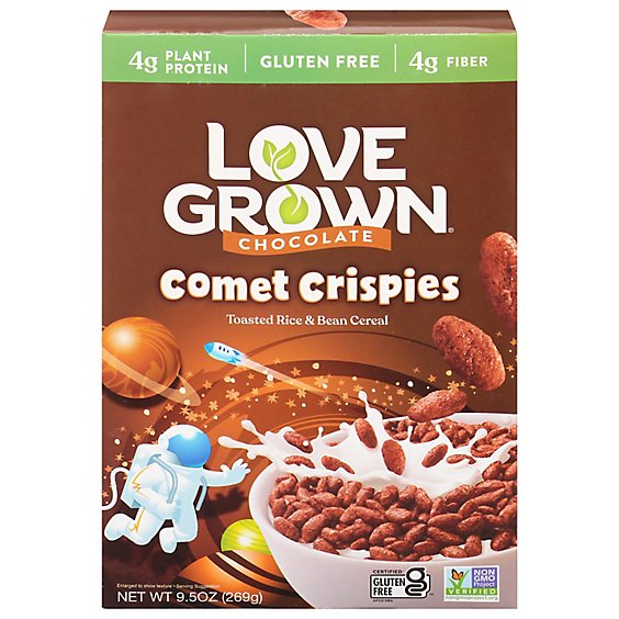 Love Grown Kid Cereal Comet Crispies Chocolate - 9.5 Oz