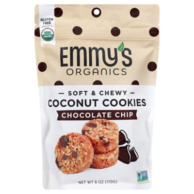 emmys Organic Macaroons Chocolate Chip - 6 Oz