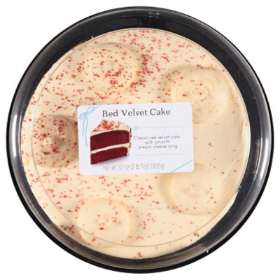 Cake 2 Layer Red Velvet Cream Cheese Icing - Each