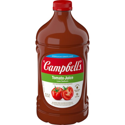 Campbell's Low Sodium Tomato Juice Bottle - 64 Oz