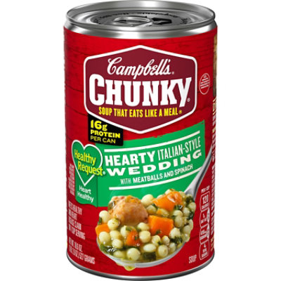 Campbell's Chunky Healthy Request Hearty Italian Wedding Soup with Meatballs and Spinach - 18.6 Oz