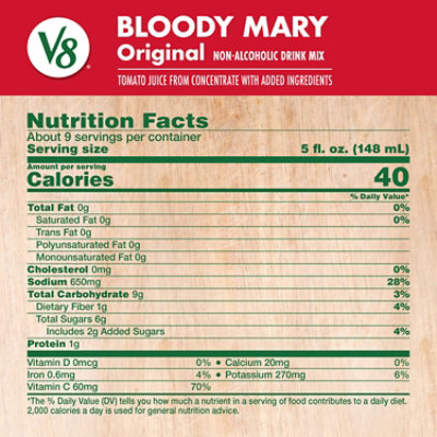 V8 Original Bloody Mary Non-Alcoholic Cocktail Mix - 46 Oz - Image 4
