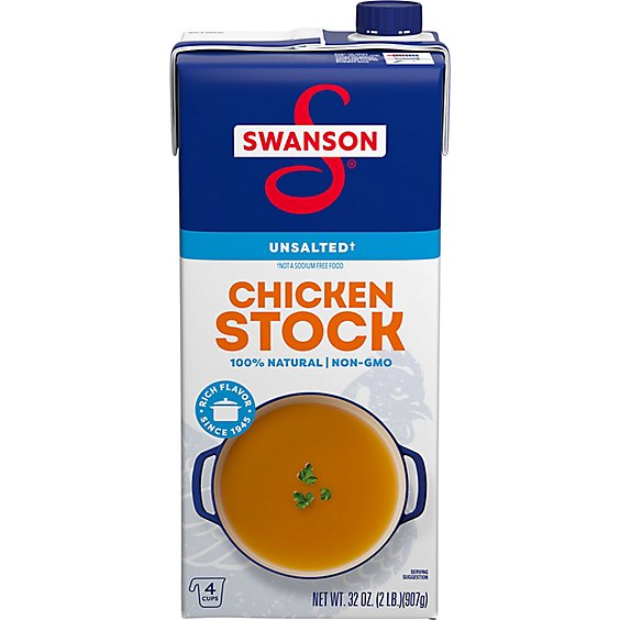 Swanson Cooking Stock Chicken Unsalted - 32 Oz