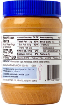 Peanut Butter & Co Peanut Butter Spread Mighty Maple - 16 Oz - Image 6