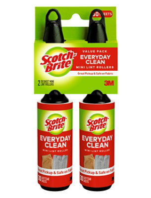 Scotch-Brite Lint Roller Everyday Clean Twin Pack Mini - 2 Count - Image 1