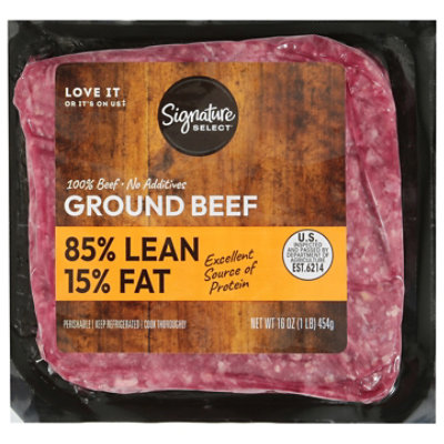 Signature Farms 85% Lean 15% Fat Ground Beef Brick Pack - 16 oz - Image 2