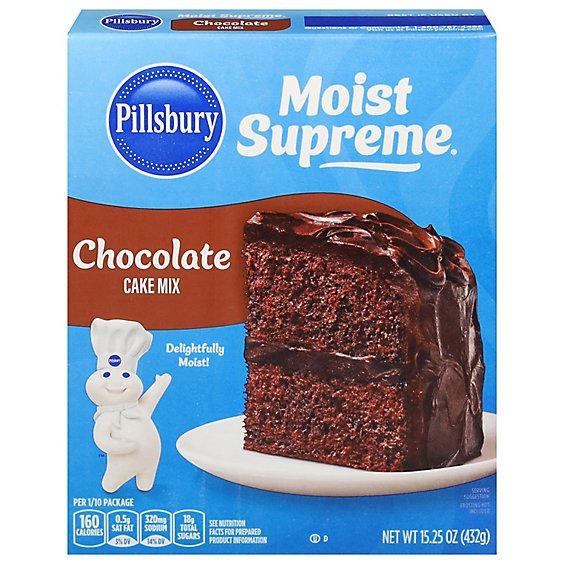 Pillsbury Moist Supreme Cake Mix Premium Chocolate - 15.25 Oz