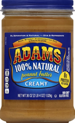 Adams Peanut Butter Creamy - 36 Oz - Image 1