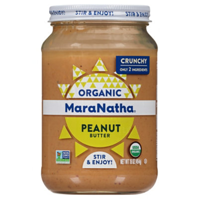 MaraNatha Peanut Butter Crunchy Organic Hint of Sea Salt - 16 Oz