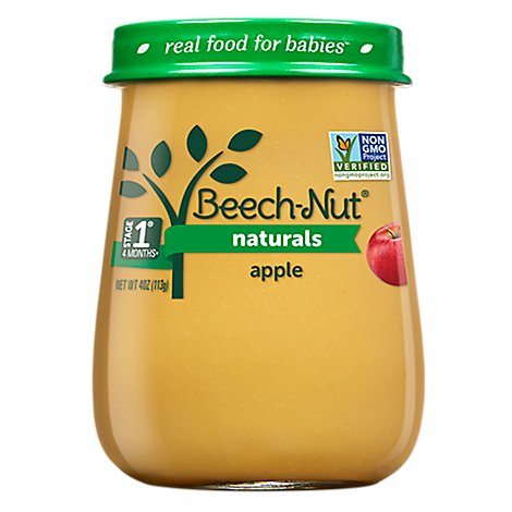 Beech-Nut Naturals Baby Food Stage 1 Apple - 4 Oz