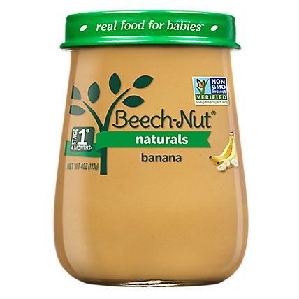 Beech-Nut Naturals Stage 1 Banana Baby Food - 4 Oz - Image 1