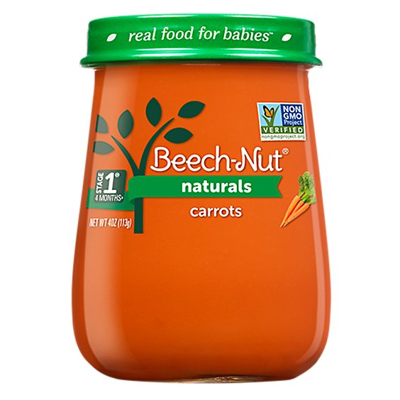 Beech-Nut Naturals Stage 1 Carrots Baby Food - 4 Oz