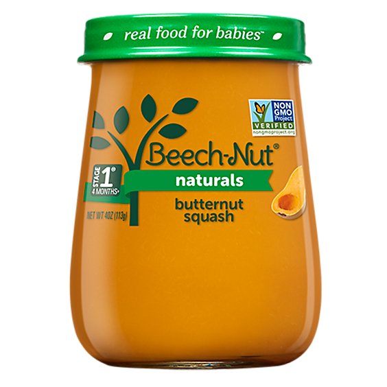 Beech-Nut Naturals Stage 1 Butternut Squash Baby Food - 4 Oz