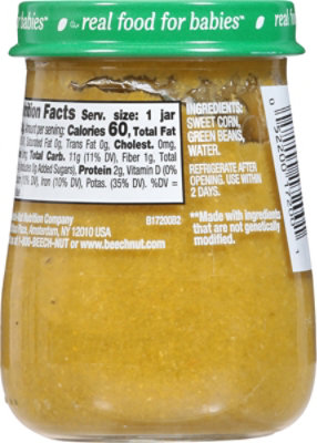 Beech-Nut Naturals Stage 2 Sweet Corn & Green Beans Baby Food - 4 Oz - Image 5