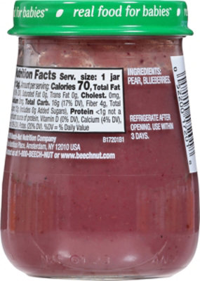 Beech-Nut Naturals Stage 2 Pear & Blueberries Baby Food - 4 Oz - Image 5