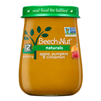 Beech-Nut Naturals Baby Food Stage 2 Apple Pumpkin & Cinnamon - 4 Oz