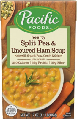 Pacific Soup Hearty Split Pea & Uncured Ham - 17 Oz - Image 2