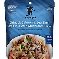 Fishpeople Salmon Chinook & Sea Shell Pasta in a Wild Mushroom Sauce Pouch - 10 Oz - Image 2