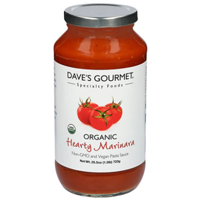 Daves Gourmet Pasta Sauce Organic Hearty Marinara Jar - 25.5 Oz - Image 3