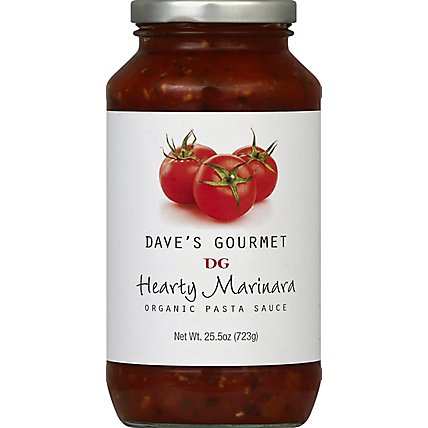 Daves Gourmet Pasta Sauce Organic Hearty Marinara Jar - 25.5 Oz - Image 1