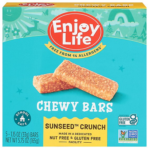 Enjoy Life Sunbutter Crunch Chewy Bars - 5 Oz