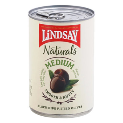 Lindsay Naturals Olives Black Pitted Ripe California Medium - 6 Oz