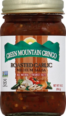 Green Mountain Gringo Salsa Roasted Garlic Medium Jar - 16 Oz - Image 2