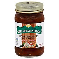 Green Mountain Gringo Salsa Roasted Garlic Medium Jar - 16 Oz - Image 1