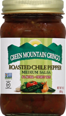 Green Mountain Gringo Salsa Roasted Chile Pepper Medium Jar - 16 Oz - Image 2