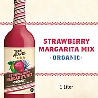 Tres Agaves Organic Strawberry Daiquiri and Margarita Mix Bottle - 1 Liter - Image 1