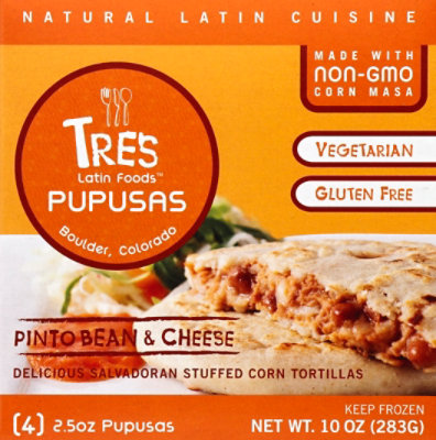 Tres Latin Foods Pinto Bean & Cheese Pupusas - 4-2.5 Oz - Image 2