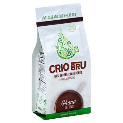 Crio Bru Cocoa Beans Ground Ghana Light Roast - 10 Oz - Image 1