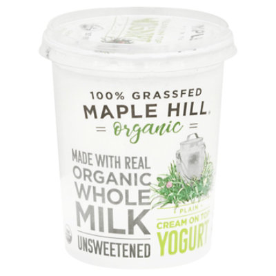 Maple Hill Creamery Yogurt Cream on Top Plain - 32 Oz