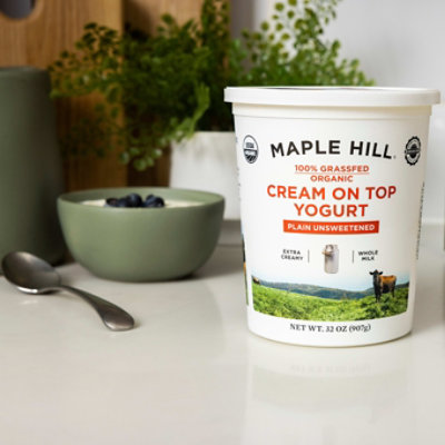Maple Hill Creamery Yogurt Cream on Top Plain - 32 Oz - Image 3