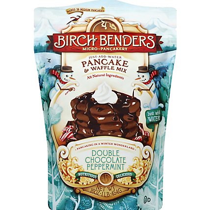 Birch Benders Pancake & Waffle Mix Double Chocolate Peppermint Bag - 16 Oz - Image 2
