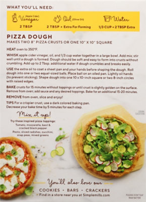 Simple Mills Almond Flour Mix Pizza Dough - 9.8 Oz - Image 6