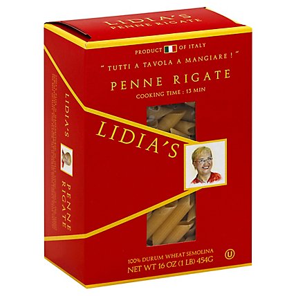 Lidias Pasta Penne Rigate Box - 16 Oz - Image 1