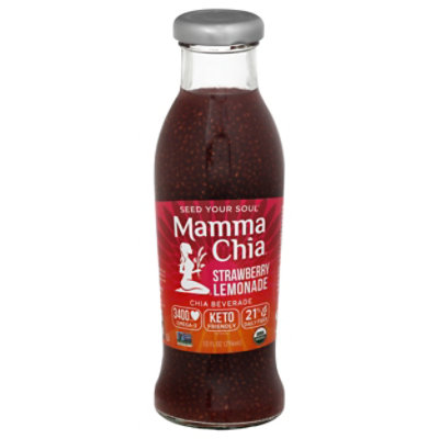 Mama Chia Vitality Beverage Strawberry Lemon Organic - 10 Fl. Oz.