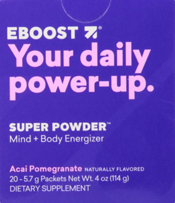 Eboost For Energy & Immunity Acai Pomegranate Natural Powder - Case - Image 2