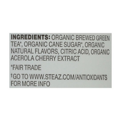 steaz Iced Green Tea Organic Lightly Sweetened Mint - 16 Fl. Oz. - Image 5