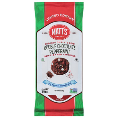 Matt's Cookies Double Chocolate Peppermint Soft Baked Cookies - 10.5 Oz - Image 3