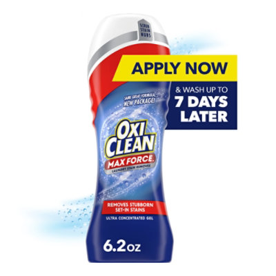 OxiClean Maxforce Gel Stain Remover Stick 5 In 1 Power Spot Remover For Clothes - 6.2 Fl. Oz.